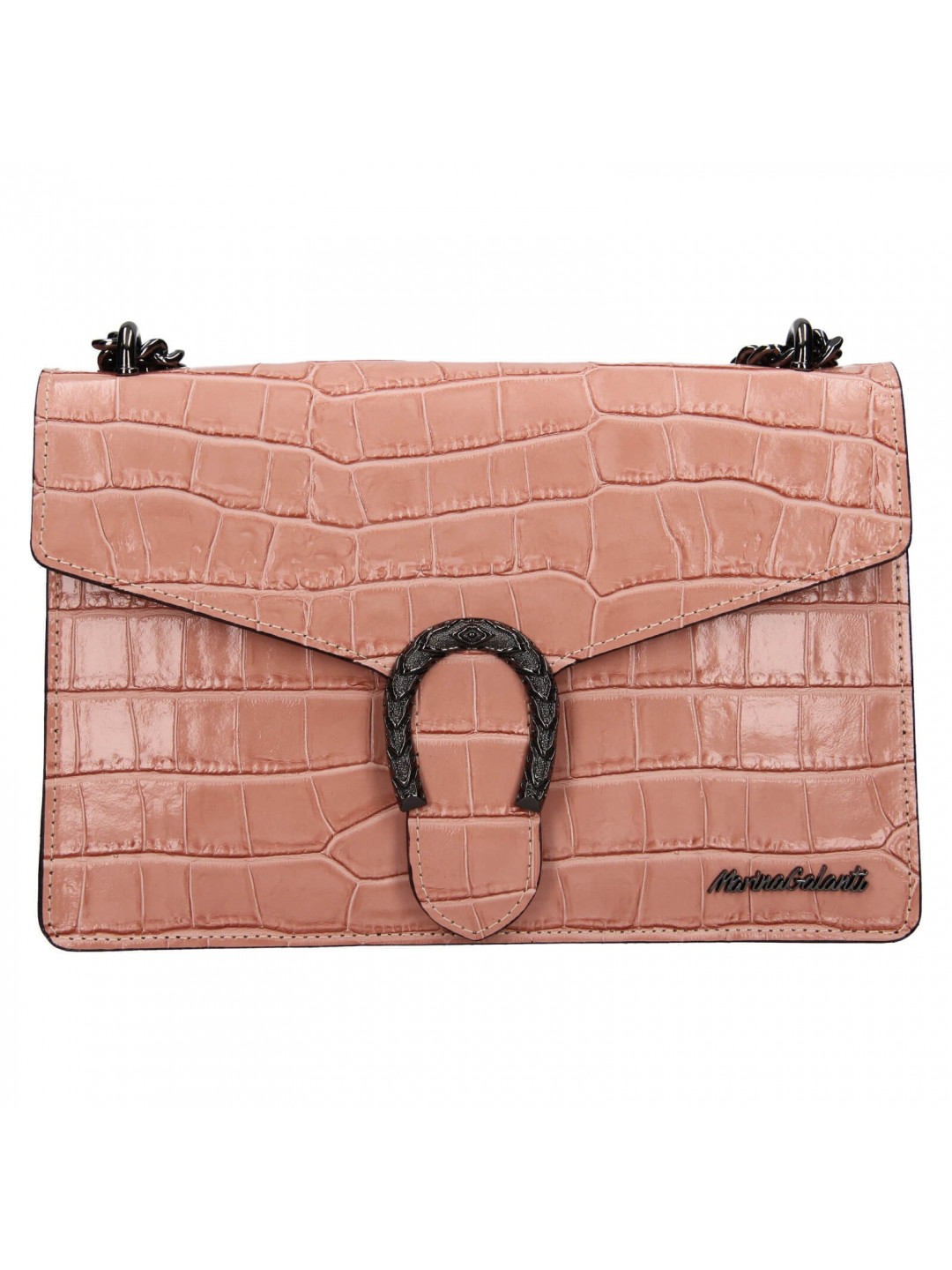 Dámská kožená crossbody kabelka Marina Galanti Manett – růžová